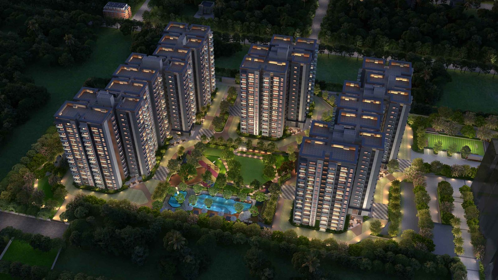 Aerial Night View A