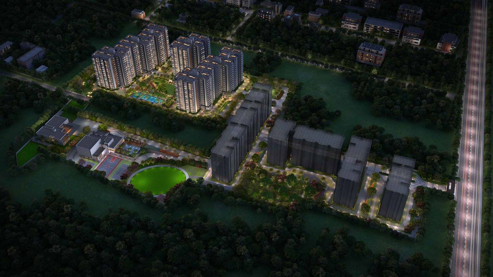 Aerial Night View B